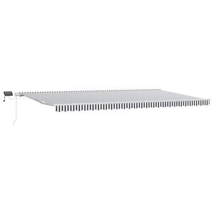 vidaXL Toldo retr&aacute;til manual com LED 600x300 cm antracite/branco