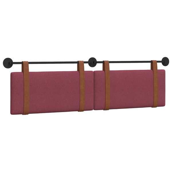 vidaXL Cabeceira Suspensa Vinho Vermelho 170 x 55 x 5 cm PU Antigo