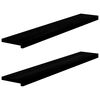 vidaXL Soleiras da janela 2 pcs 120x20x2 cm carvalho castanho-preto