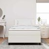 vidaXL Cama Box com luzes de tira LED Creme e Branco 203 x 120 x 88 cm