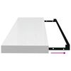 vidaXL Prateleiras de parede suspensas 2 pcs 90x23,5x3,8cm MDF branco