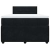 vidaXL Cama boxspring com colch&atilde;o 120x200 cm veludo preto
