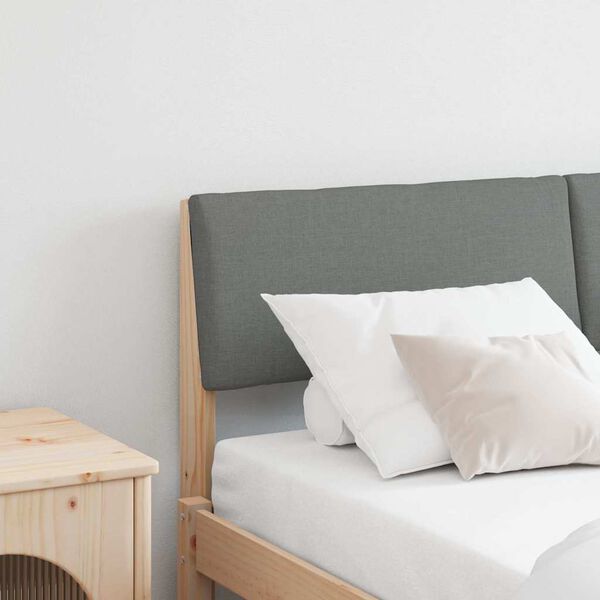 vidaXL Cabeceira estofada Cinza Escuro 160 cm
