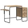 vidaXL Mesa com Armazenamento Carvalho Arttisan 120 x 50 x 75 cm
