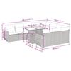 vidaXL 11 pcs conjunto sof&aacute;s jardim c/ almofad&otilde;es vime PE/ac&aacute;cia preto