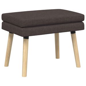 vidaXL Banco de Camadas Duplas Marrom Escuro 60 x 40 x 46 cm Tecido