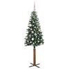 vidaXL Árvore de Natal Slim com 150 LEDs com suporte Verde 150 cm