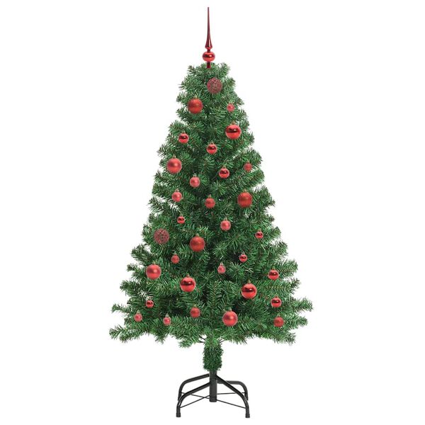 vidaXL &Aacute;rvore de Natal Artificial Verde 150 cm PVC, A&ccedil;o e Pl&aacute;stico