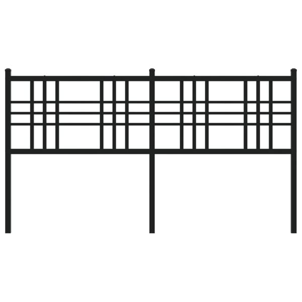 vidaXL Cabeceira de cama 160 cm metal preto