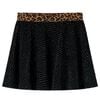 vidaXL Saia para crian&ccedil;a com cinta leopardo preto 116