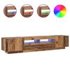 vidaXL M&oacute;vel de TV com luzes LED derivados de madeira madeira velha