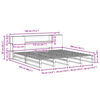 vidaXL Cama com estante sem colchão 180x200 cm madeira maciça branco