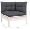 vidaXL 8 pcs conjunto lounge de jardim c/ almofad&otilde;es pinho branco