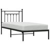 vidaXL Estrutura de cama com cabeceira 80x200 cm metal preto