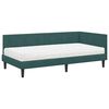 vidaXL Estrutura de Cama de Canto com Colch&atilde;o 2 pcs Verde Veludo