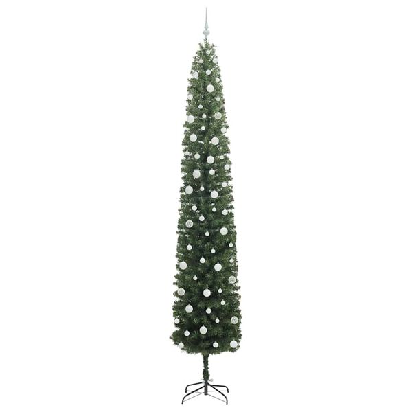 vidaXL &Aacute;rvore de Natal Artificial Verde 270 cm PVC e A&ccedil;o e Pl&aacute;stico