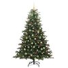 vidaXL &Aacute;rvore de Natal Artificial Verde 180 cm PVC, Metal e Pl&aacute;stico