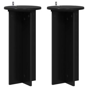 vidaXL Suporte para Plantas 2 unid. Preto 29,5 x 29,5 x 60 cm