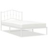 vidaXL Estrutura de cama em metal com cabeceira 107x203 cm branco