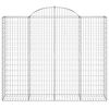 vidaXL Cestos gabião arqueados 30 pcs 200x50x160/180 ferro galvanizado