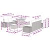 vidaXL Conjunto de Sofá de Jardim 8 pcs Cinzeto Rattan Sintético