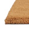 vidaXL Tapete de porta semicircular 50x80 cm fibra coco tufada natural