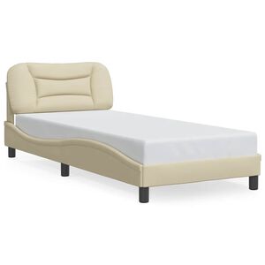 vidaXL Estrutura de cama sem colch&atilde;o Hvar 80x200 cm creme