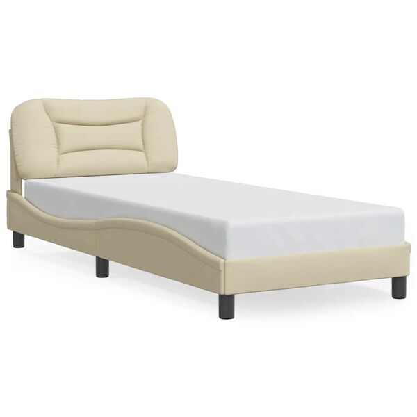vidaXL Estrutura de cama sem colch&atilde;o Hvar 80x200 cm creme