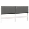 vidaXL Cabeceira estofada com cabeceira Branco e Cinza Claro 180 cm