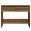 vidaXL Mesa consola 100x35x76,5 cm derivados madeira carvalho castanho