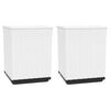 vidaXL Vasos/floreiras 2 pcs 30x30x37 cm polipropileno branco