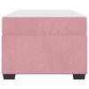 vidaXL Estrutura da Cama com colch&atilde;o Rosa 80 x 200 cm tecido
