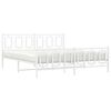 vidaXL Estrutura de cama com cabeceira e p&eacute;s 180x200 cm metal branco