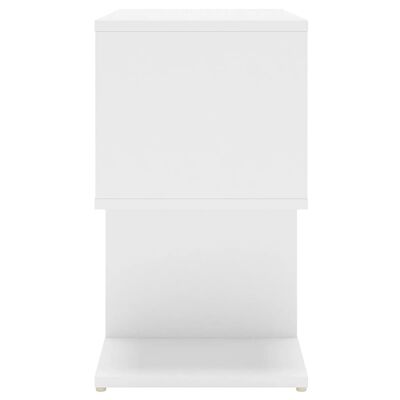 vidaXL Mesa de cabeceira 50x30x51,5 cm contraplacado branco