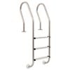 vidaXL Escada para piscina 3 degraus a&ccedil;o inoxid&aacute;vel 304 120 cm