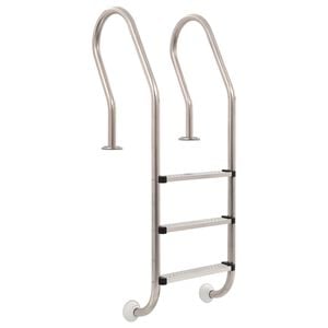 vidaXL Escada para piscina 3 degraus a&ccedil;o inoxid&aacute;vel 304 120 cm