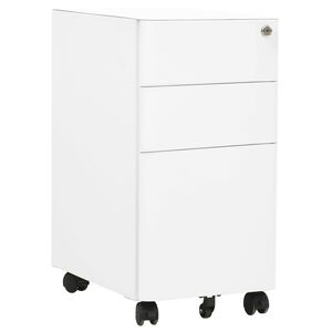 vidaXL Arquivador m&oacute;vel a&ccedil;o 30x45x59 cm branco