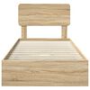 vidaXL Cama com Armazenamento com gaveta Carvalho Sonoma 90 x 200 cm