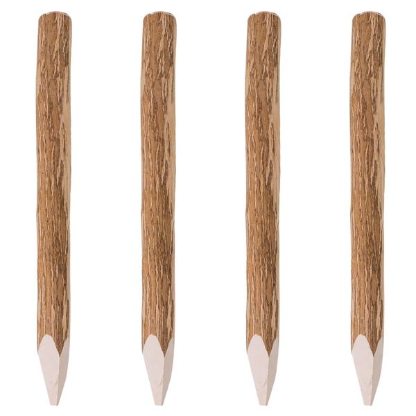 vidaXL Postes/estacas cerca 4 pcs 90 cm madeira de aveleira