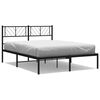 vidaXL Estrutura de cama com cabeceira 160x200 cm metal preto