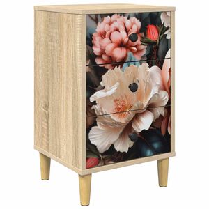 vidaXL Arm&aacute;rio de Cabeceira BORNE Carvalho Sonoma 36 x 33 x 60 cm