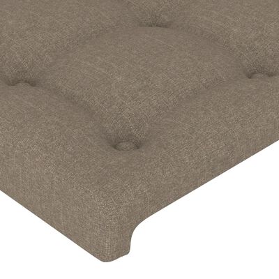 vidaXL Cabeceira cama 2 pcs tecido 100x5x78/88 cm cinzento-acastanhado