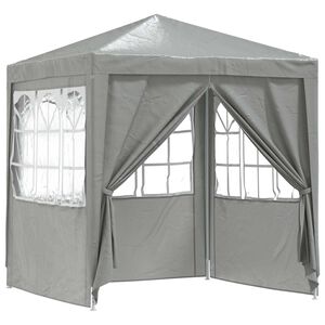 vidaXL Tenda de Festa 200 x 200 x 240 cm Cinzento-claro PE e A&ccedil;o