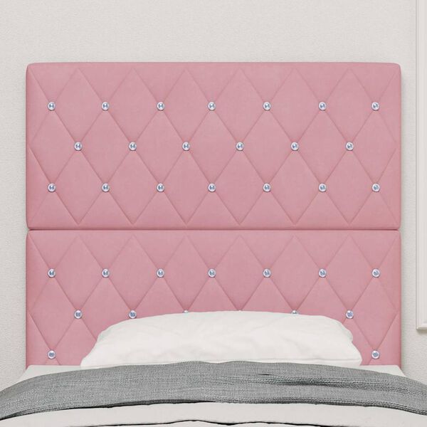 vidaXL Cabeceira Rosa 90 cm Veludo