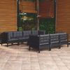 vidaXL 8 pcs conjunto lounge jardim c/ almofad&otilde;es pinho maci&ccedil;o