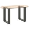 vidaXL P&eacute;s para mesa de centro em forma de U, 2 pe&ccedil;as, antracite, 38x(42-43) cm, a&ccedil;o