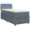 vidaXL Cama box spring com colch&atilde;o Cinzento-Escuro 80 x 200 cm Veludo