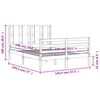 vidaXL Estrutura de cama com cabeceira 140x190 cm madeira maciça