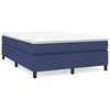 vidaXL Estrutura de cama com molas 140x200 cm tecido azul
