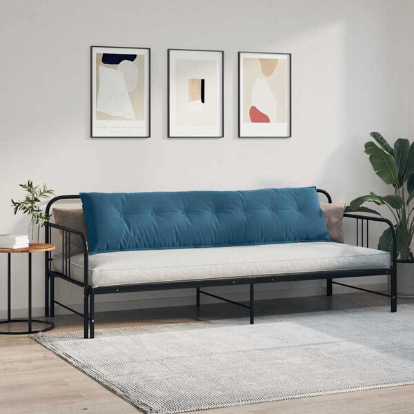 vidaXL Travesseiro para Costas Azul 200 x 50 cm